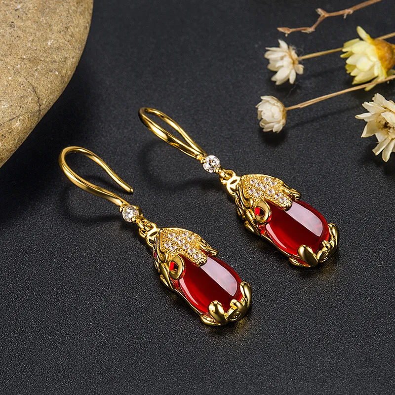 Fashion Pixiu Retro Earrings for Female pixiu earrings