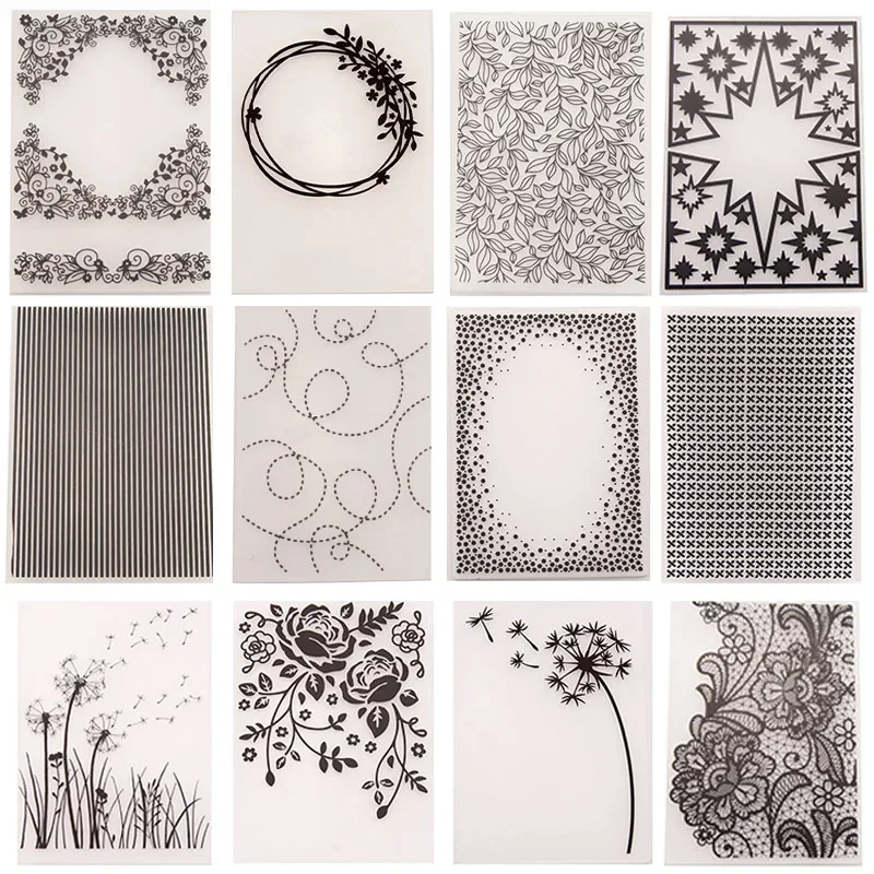 28 Design Plastic Embossing Folder Template for DIY Scrapbooking Craft Photo Album Card Holiday Handmade Decoration Supplies