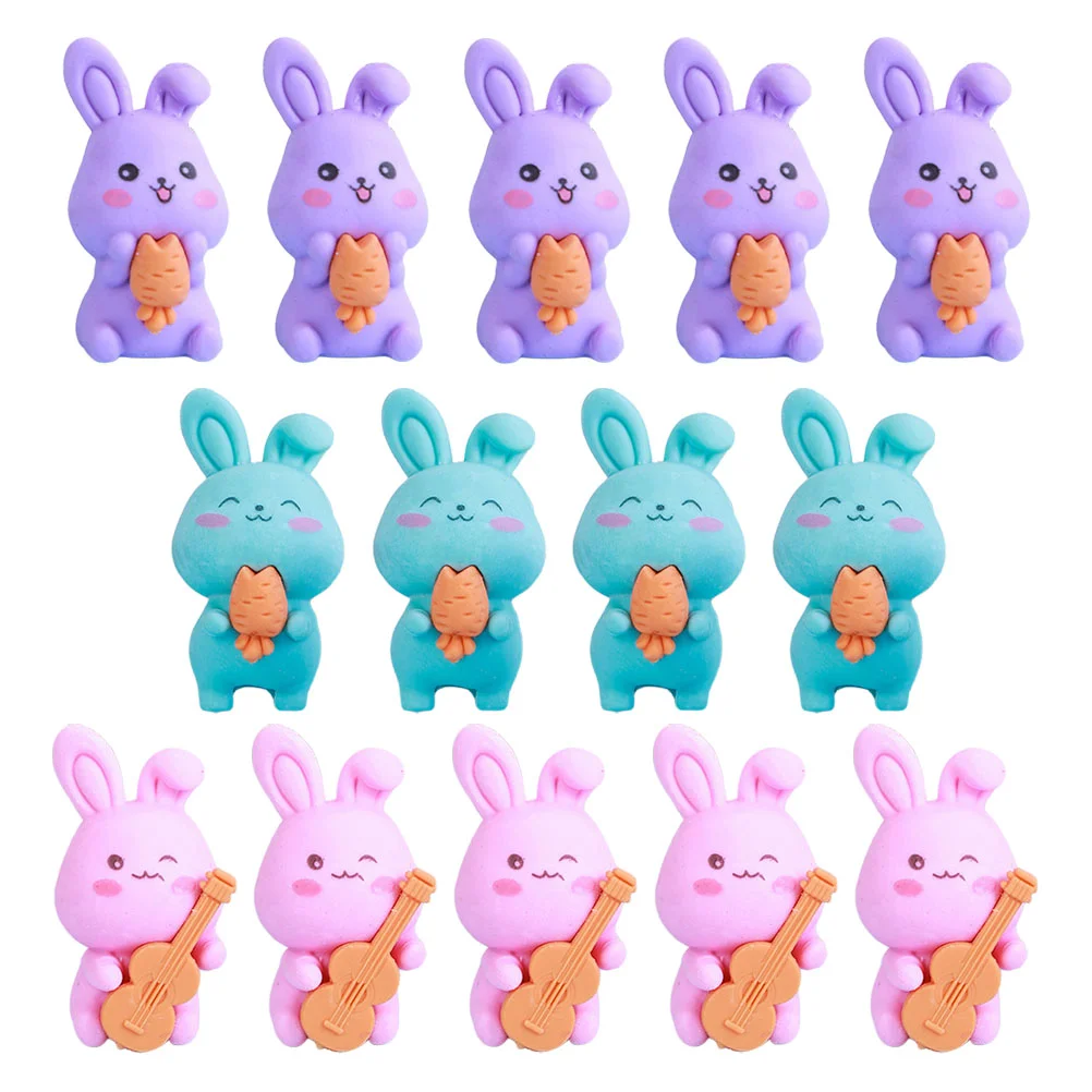 

36 шт. ластики в форме кролика из мультфильма, ластики в форме мини-кролика для школы (смешанный стиль)