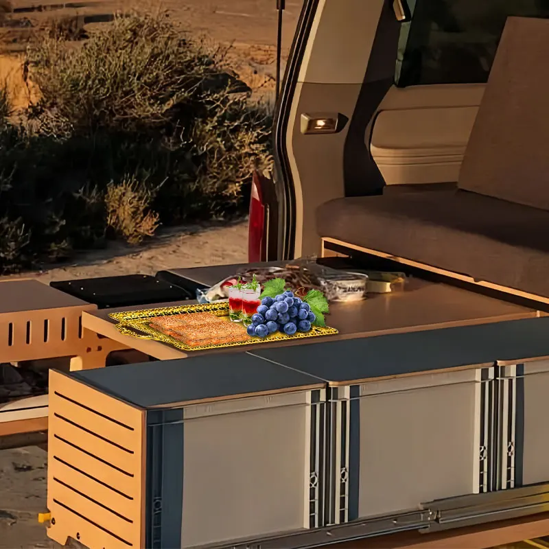 European Style Golden Fruit Platter, Creative High Aesthetic Tray, Living Room Decoration, Banquet Display, Light Luxury