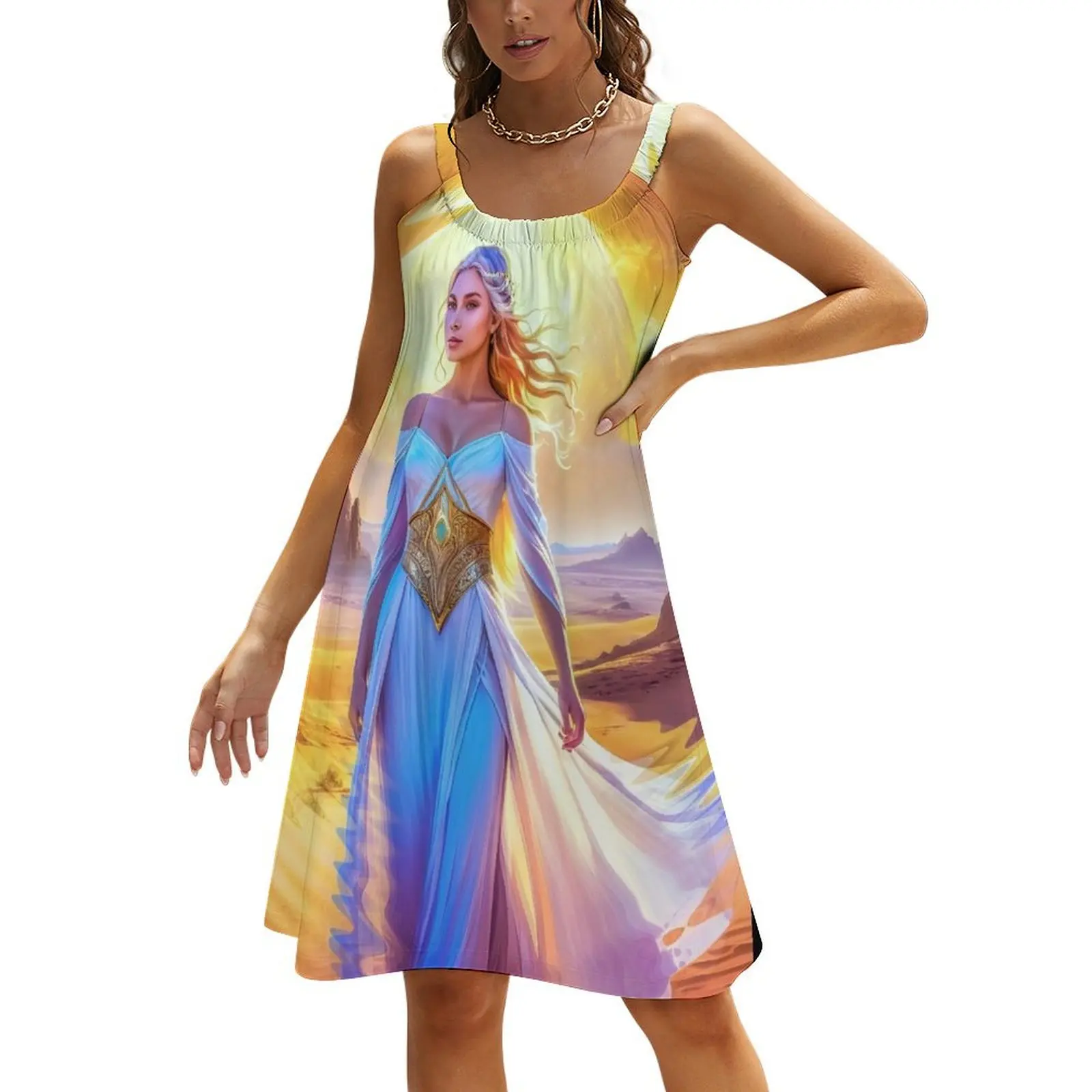 

PLEIADEN PORTAL Beach Sling Skirt Dress for pregnant women women's elegant loose dresses