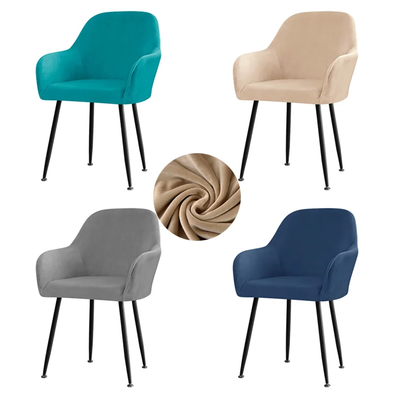 Luxurious Stretch Velvet Dining Chair Slipcover – Elegant and Elastic Chair Cover
