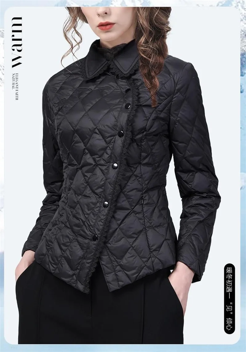 Women Parkas Short High-quality Elegant Thin Slim Waist Casual Down Cotton Jackets Coat New Autumn Female Parka Outwear