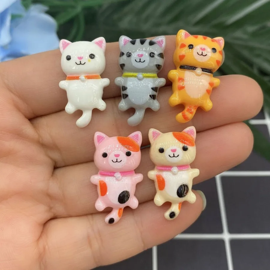 Adorable Resin Cat Charms - DIY Crafting Accessories for Phone Case Decoration