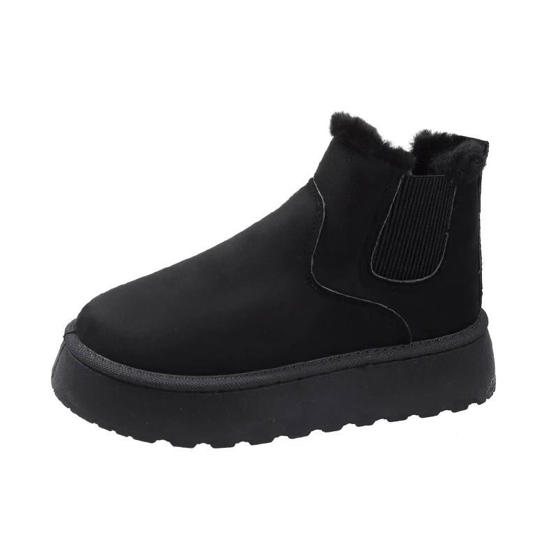 

Fujeak Fashion Increased Women's Shoes Winter Warm Snow Boots Big Size High Shoes Artificial Fur Casual Walking Shoes Non-slip