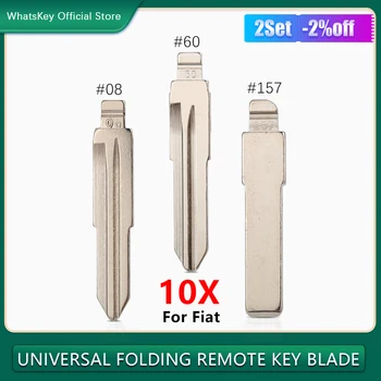 10Pcs GT15 SIP22 Remote Key Blank KD VVDI XHORSE Uncut Flip Blade #08 60 157 For Fiat 500 Punto Ducato Stilo Panda Idea Alfa 1