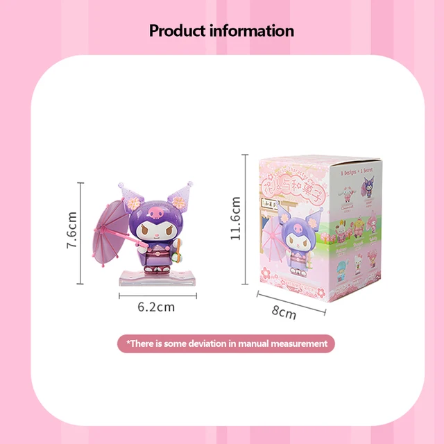 Sanrio Characters Blind Box Kuromi Cinnamoroll Hello Kitty Melody Pocahcco Figure Toys Flowers And Fruits Doll Collection Cute 5