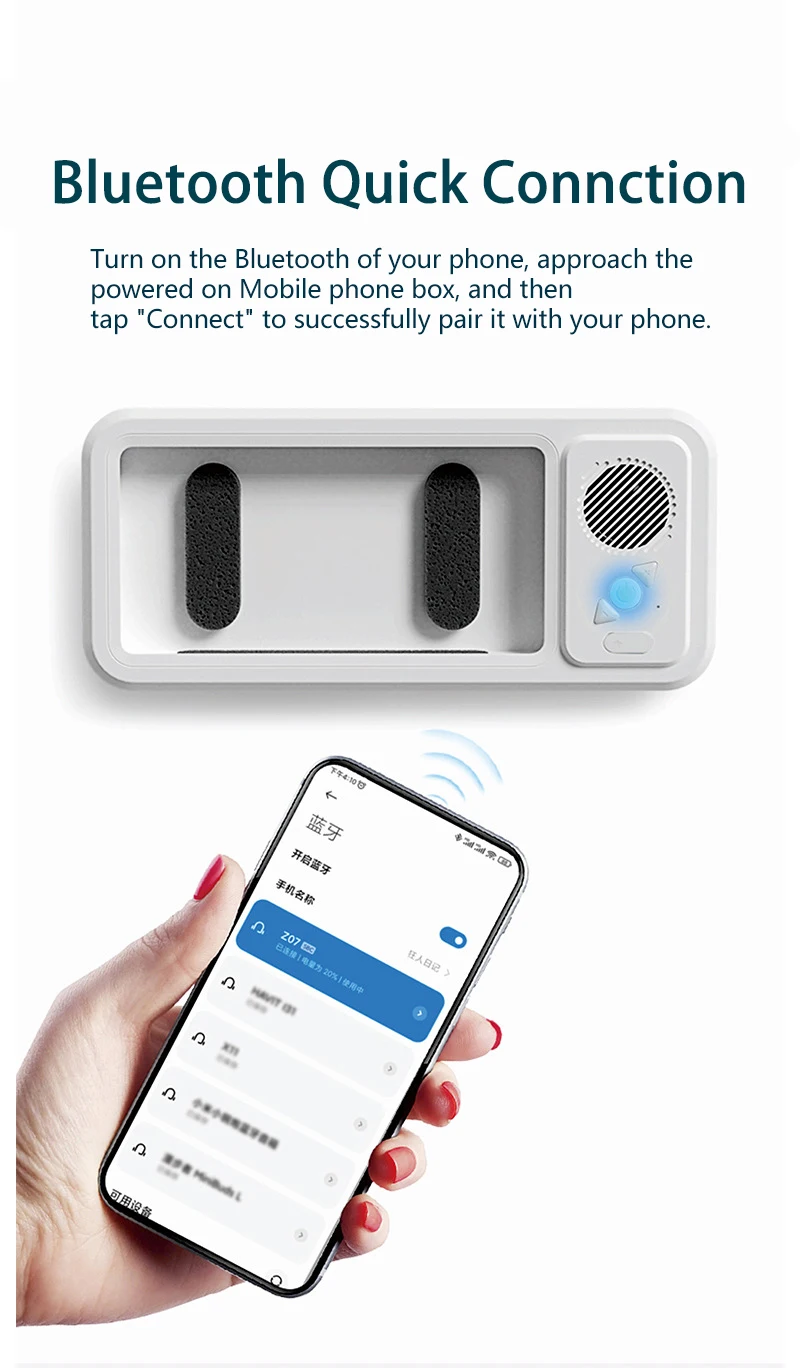 Funda de smartphone impermeable para baño con Altavoz Bluetooth, soporte de pared para teléfono, soporte antivaho para ducha, baño, cocina » Funda de smartphone impermeable para baño