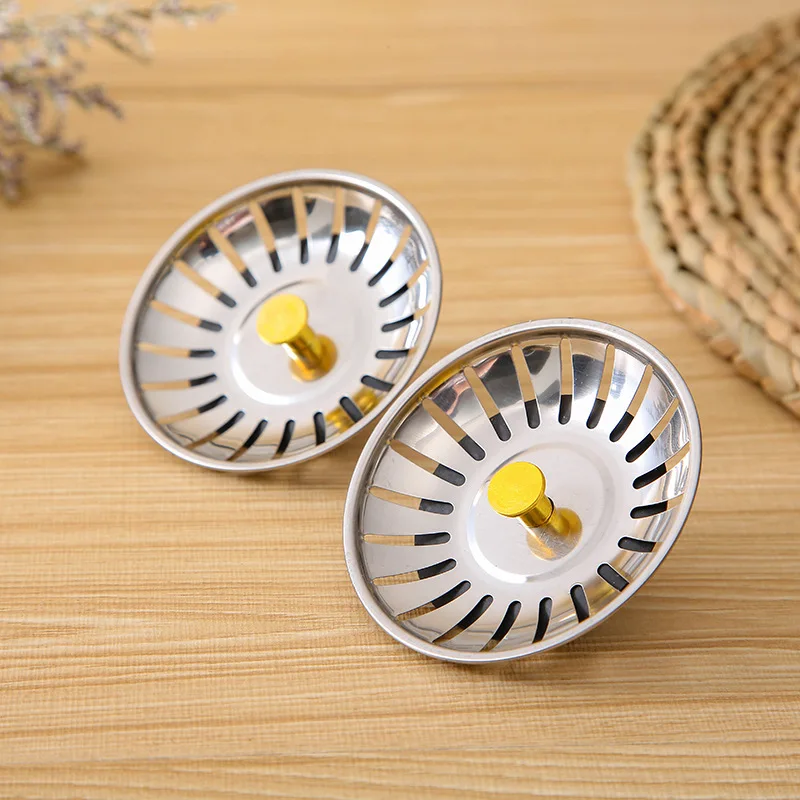 1Pcs Stainless Steel Replacement Strainer 79mm Kitchen Water Basin Sink Drainer Strainer Leach Basket Waste Plug Stopper Filter