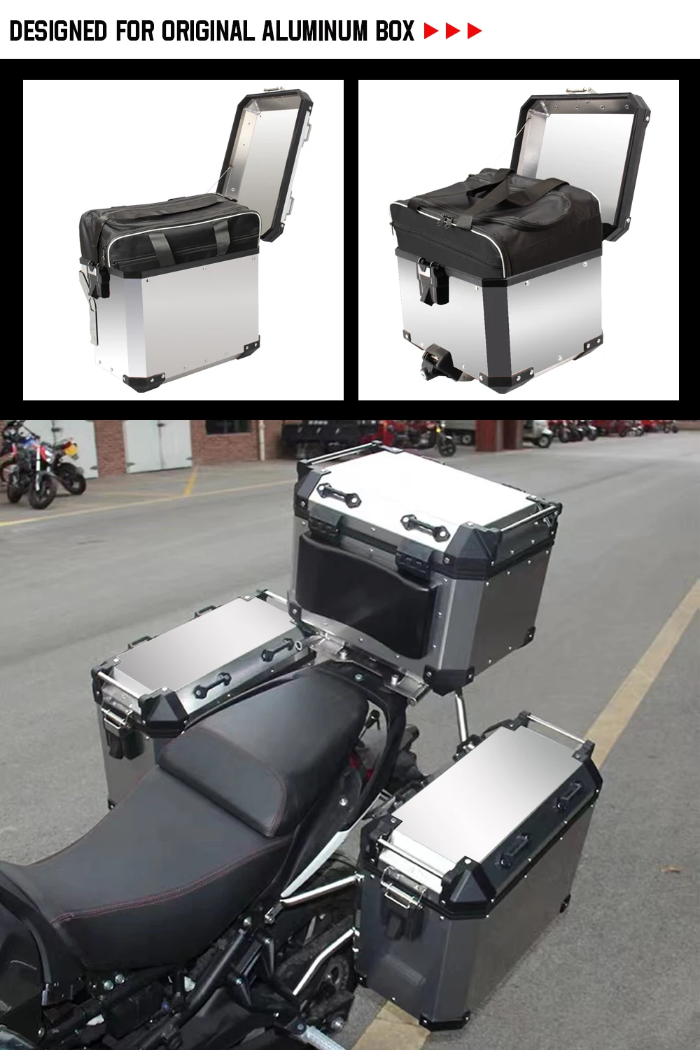 For BMW R1200GS R1250GS Adv Black Inner Bags motorcycle luggage bag R1250 R1250 gs adventure Motorcycle Luggage Bags
