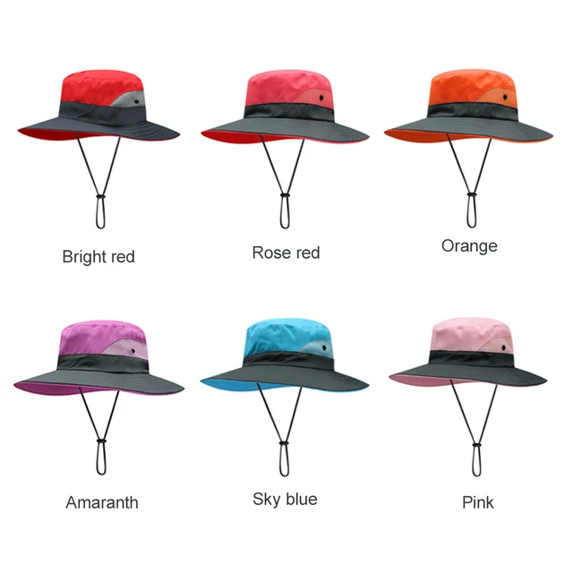 Fishing Hat Sun UV Protection Sun Hat Bucket Summer Men Women Large Wide  Brim Bob Hiking Outdoor Fishing Cap with Chain Strap - AliExpress