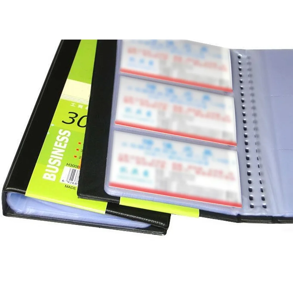 Imitation Leather Business Name Card Holder Credit Card Wallet Pouch Folder for 120 Cards Black