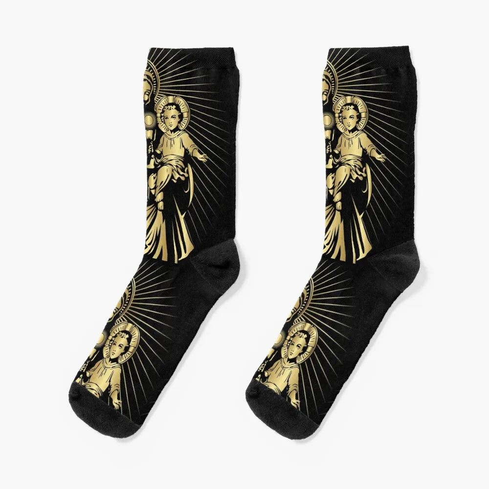 

Blessed Virgin Mary and Baby Jesus Socks New year's socks Wholesale Novelties Woman Socks Men's