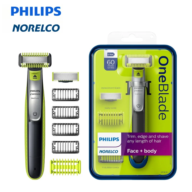 Philips Norelco OneBlade QP2630 Electric Shaver Wet & Dry Double Sided Blades Contour-following technology