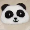 Cute Panda Wool Plush Cushion Carpet Soft Imitation Panda Animal Shape Rug Bedroom Living Room Entrance Door Mat Home Decoration 4