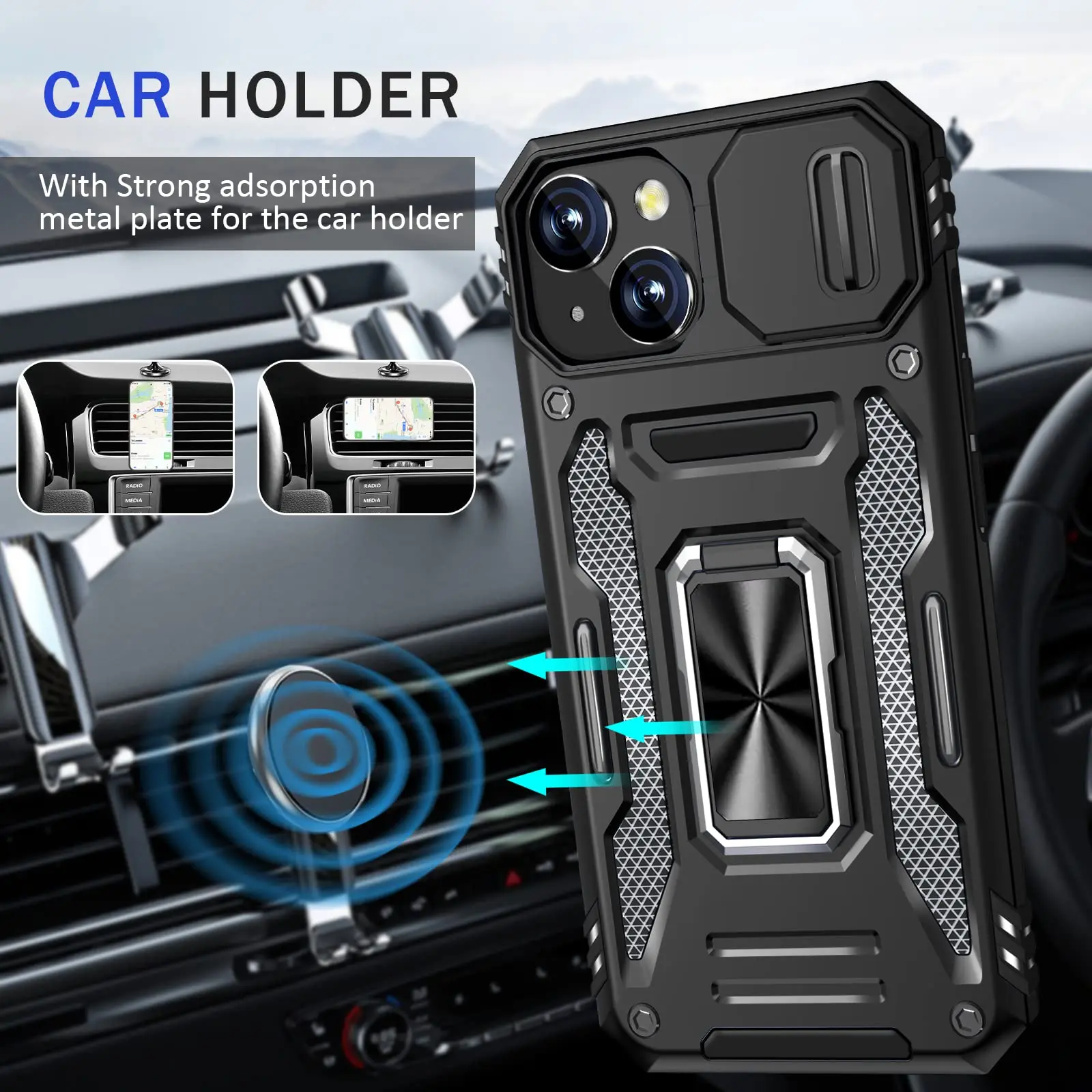 Protecție împotriva căderilor de grad militar pentru iPhone 15 14 13 12 11 Plus Mini Pro Max X XS XR 7 8_voghion.com