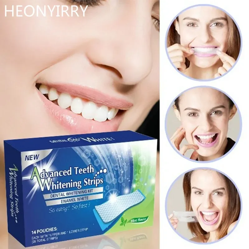 Teeth Whitening Strips Professional Gel Teeth Whitening Strips Dental Bleaching Tools Removal Stain Oral Hygiene Care