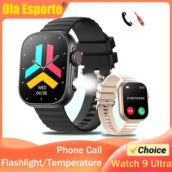 Smartwatch Ultra Series 9 Phone Call Watch for Men Women Flashlight 100+ Sport Mode Fitness Tracker Body Temperature for Amazfit