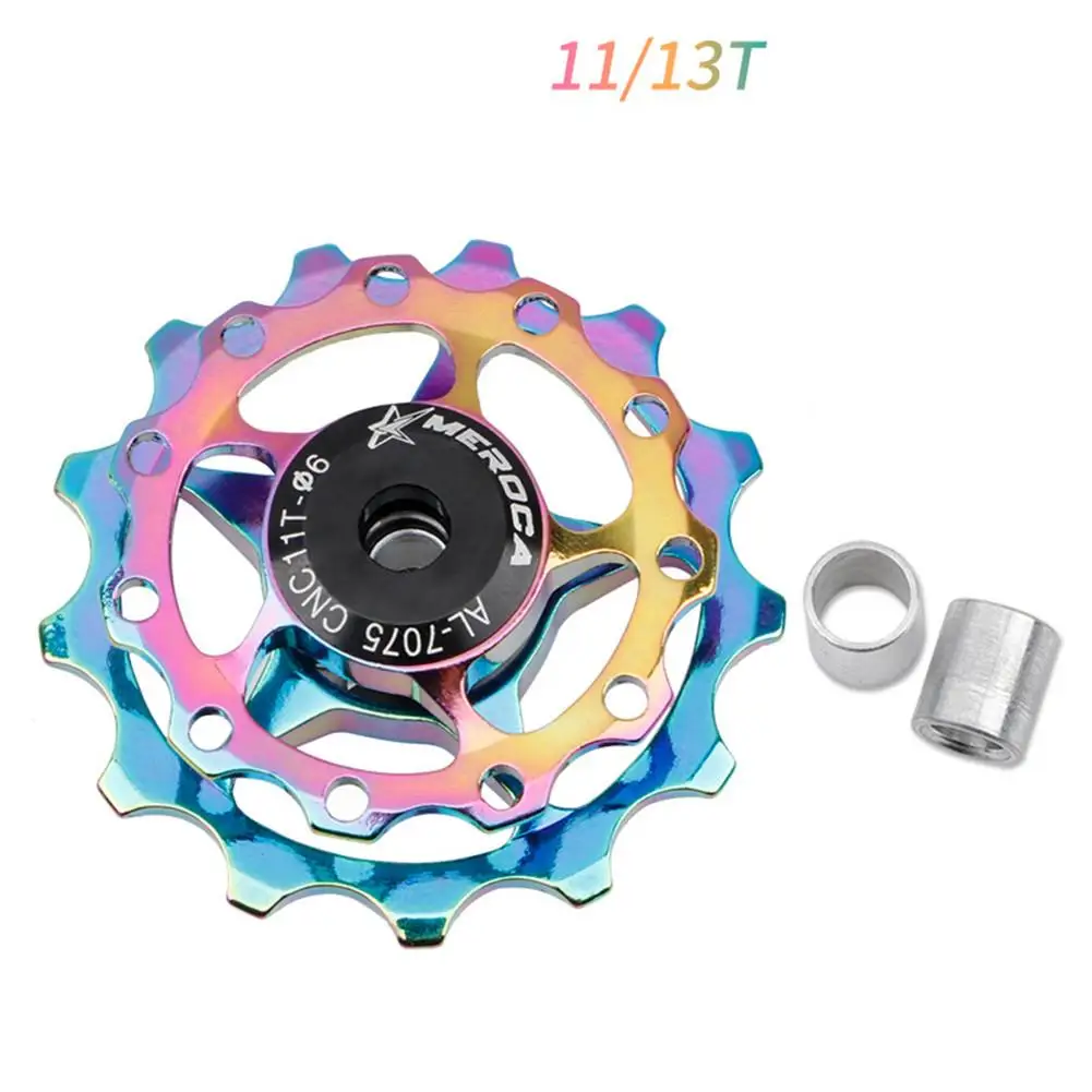 11T/13T Aluminum Alloy MTB Mountain Bike Bicycle Rear Derailleur Pulley Jockey Wheel Road Bike Guide Roller For 7/8/9/10 Speed roller wheel bearings