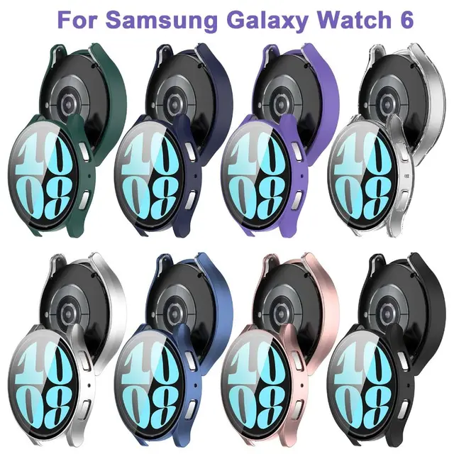 Capa Protetora e Película de Vidro Temperado para Samsung Galaxy Watch 6