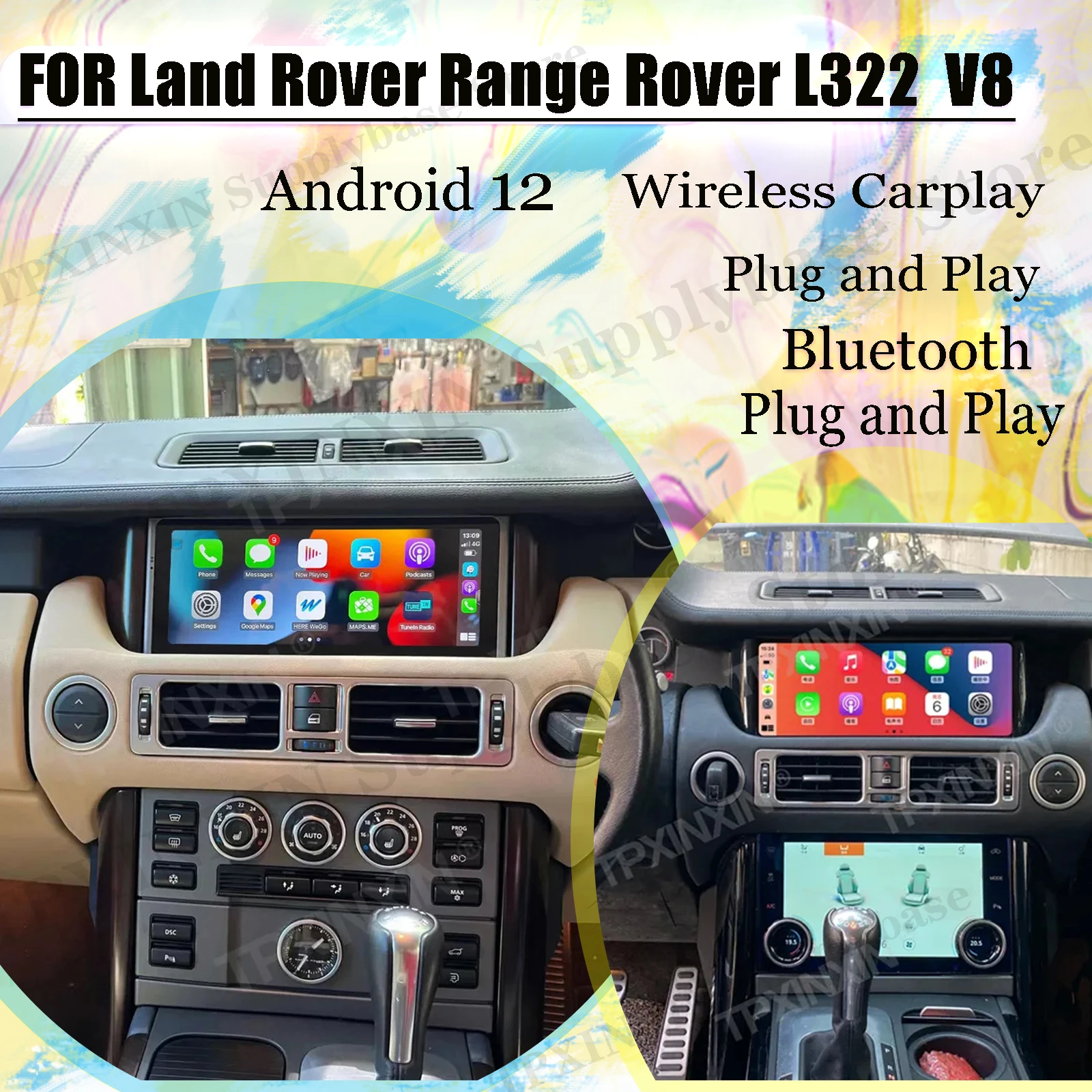 

8+256G Android 12 Automotive Multimedia For Land Rover Range Rover V8 2002 2003 2004 2005 2006 2007 2008-2012 Autoradio GPS Navi