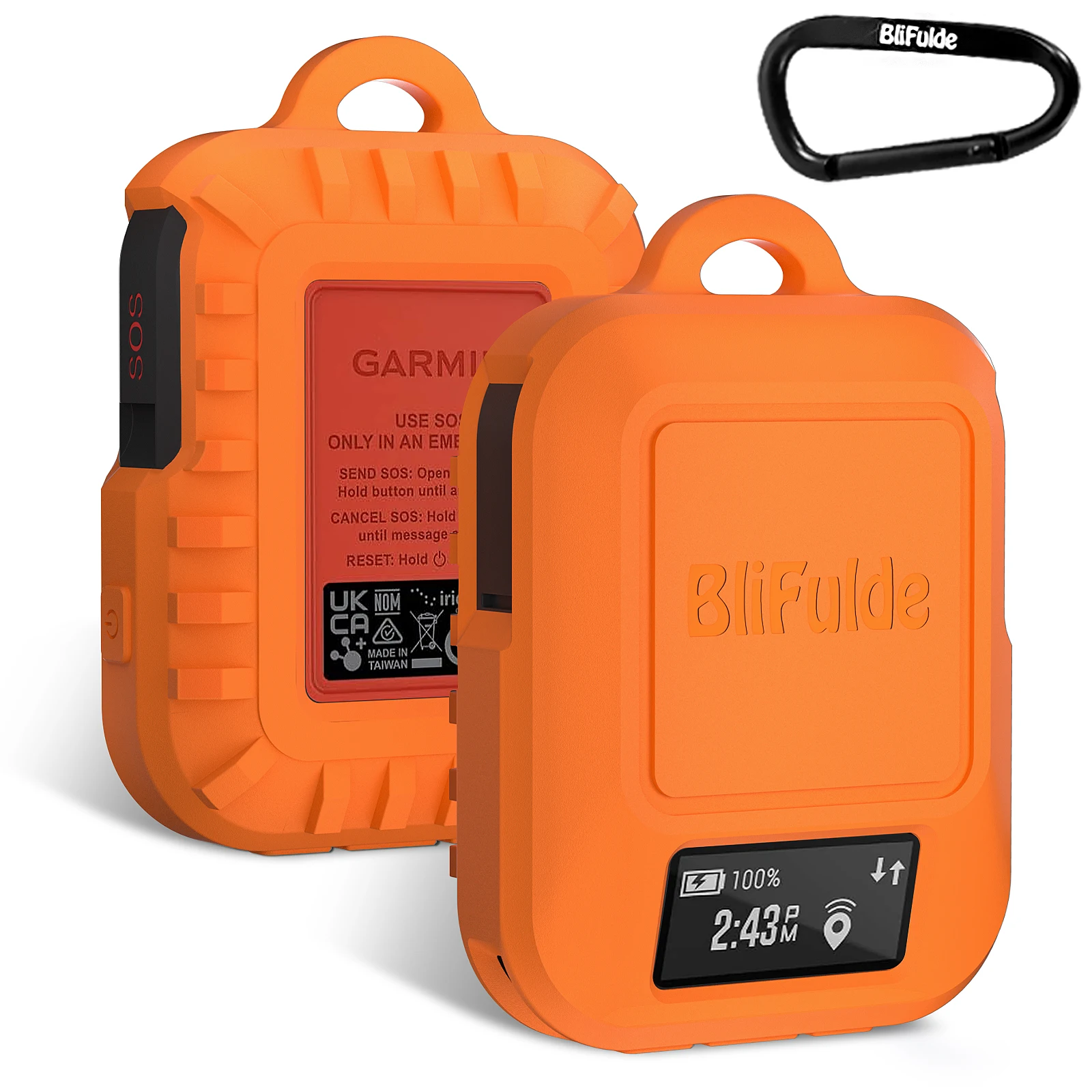 Durable Scratch-Resistant Silicone Protective Cover in Orange