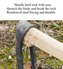 Agricultural Tools Two-Tooth Hoe Planting Vegetables Household Manganese Steel Digging Loose Soil Turning Ground Hoe Rake 4