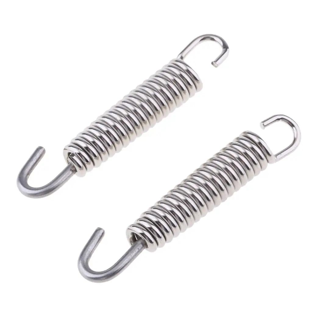 2Pcs 65mm Motorcycle Exhaust Pipe Muffler Spring Hook Stainless Steel Superior Strength & Appearance Exhaust Pipe Springs Hooks 2Pcs 65mm Motorcycle Exhaust Pipe Muffler Spring Hook Stainless Steel Superior Strength & Appearance Exhaust Pipe Springs Hooks