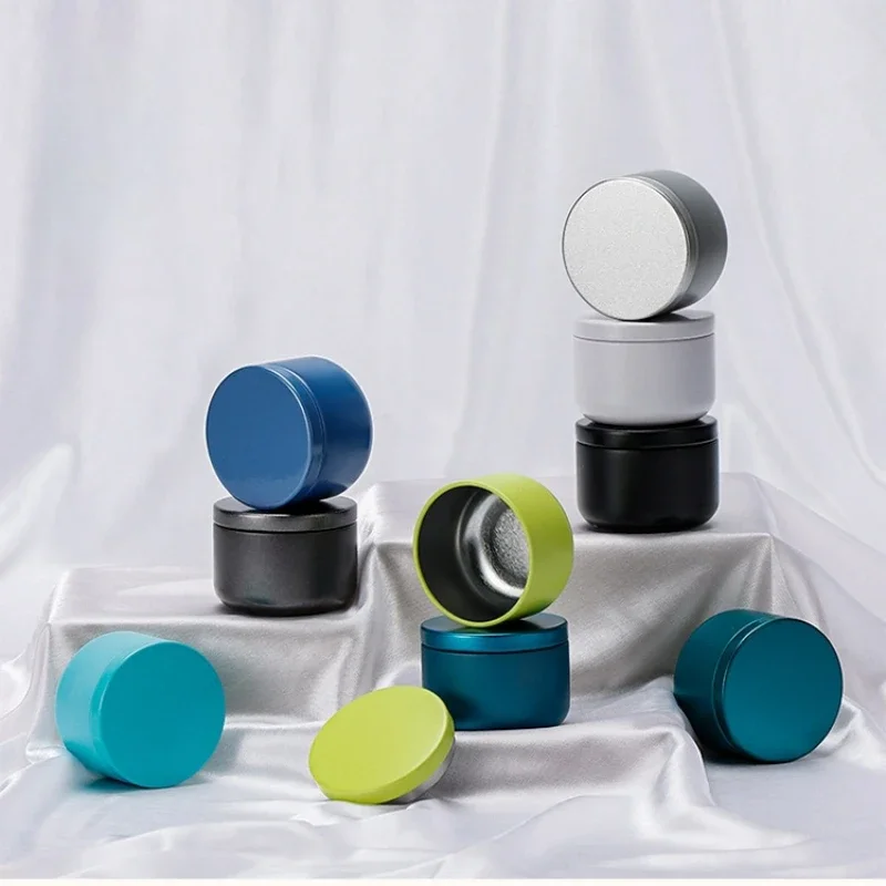 Portable Solid Color Mini Tin Box Tea Sealed Jar Packing Box Jewelry Candy Small Storage Can Coin Earring Headphones Gift Case