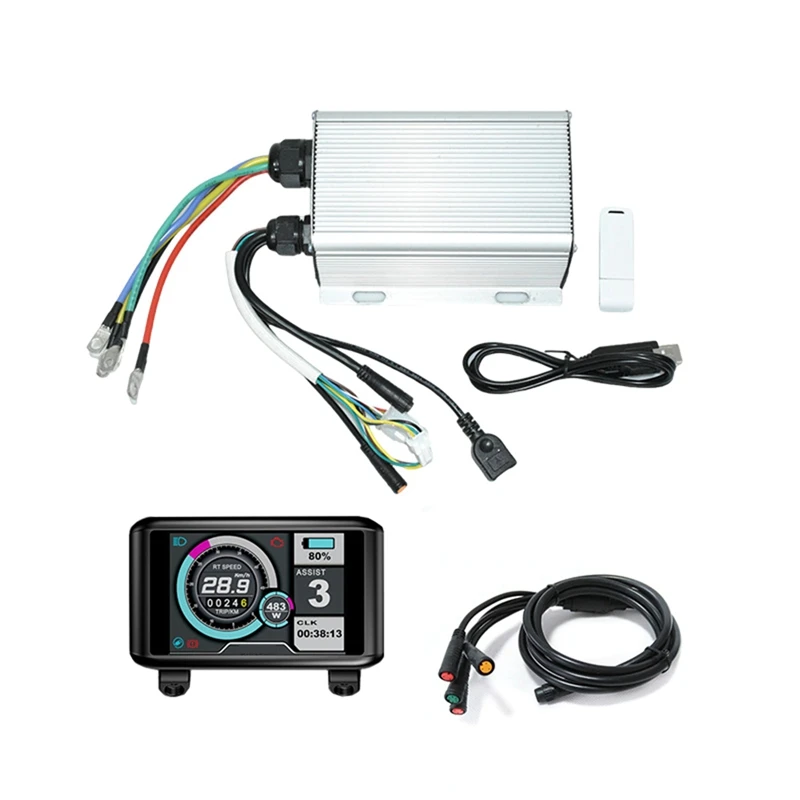 

Ebike Controller With Programmable Bluetooth With Ukc1 Display For 32V-72V 45A Sabowatton Controller Waterproof System