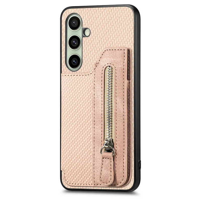 Luxury Leather Zipper Wallet Phone Case