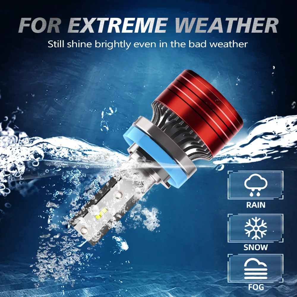 200W 캔버스 H8 H9 H11 LED 자동차 안개등 9005 HB3 9006 DRL 주행등 헤드라이트 전구 H7 6000K 백색 자동차 오토바이 헤드램프