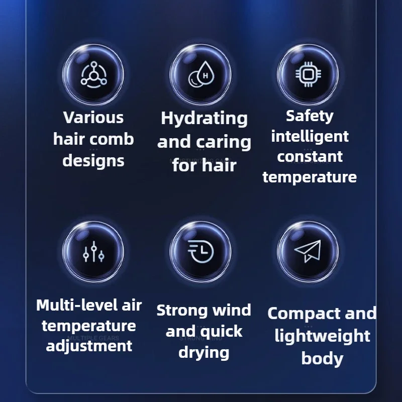 Multifunctional 5-in-1 Hair Dryer 600W Professional Air Hair Styler Hot Air Comb Suitable for Home Low Noise Hot and Cold Air 5