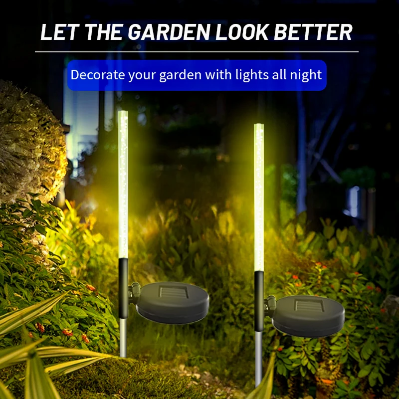 Description Picture 3 of item2Packs Solar Lights LED Outdoor Reed Lamps Garden Stakes Color Changing Outdoor Garden Lawn Yard Terrace Christmas Decor Lights