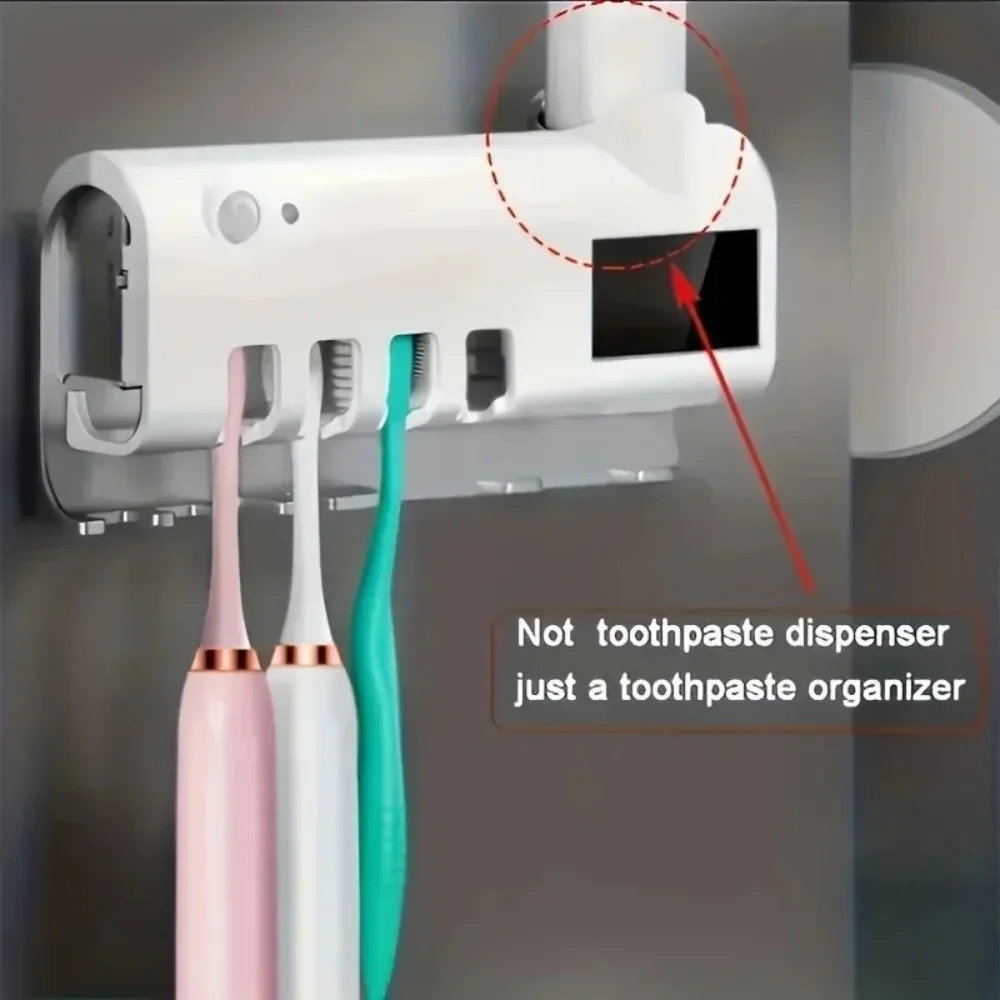 USB 충전 자동 치약 디스펜서 적외선 살균 태양광 치약 짜개 벽걸이형