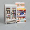 Miniature Shop Furniture Freezer Fridge Cool Drink Food Items Shelf  Mini Handcraft Toy Dollhouse Simulation Scenario Display 3
