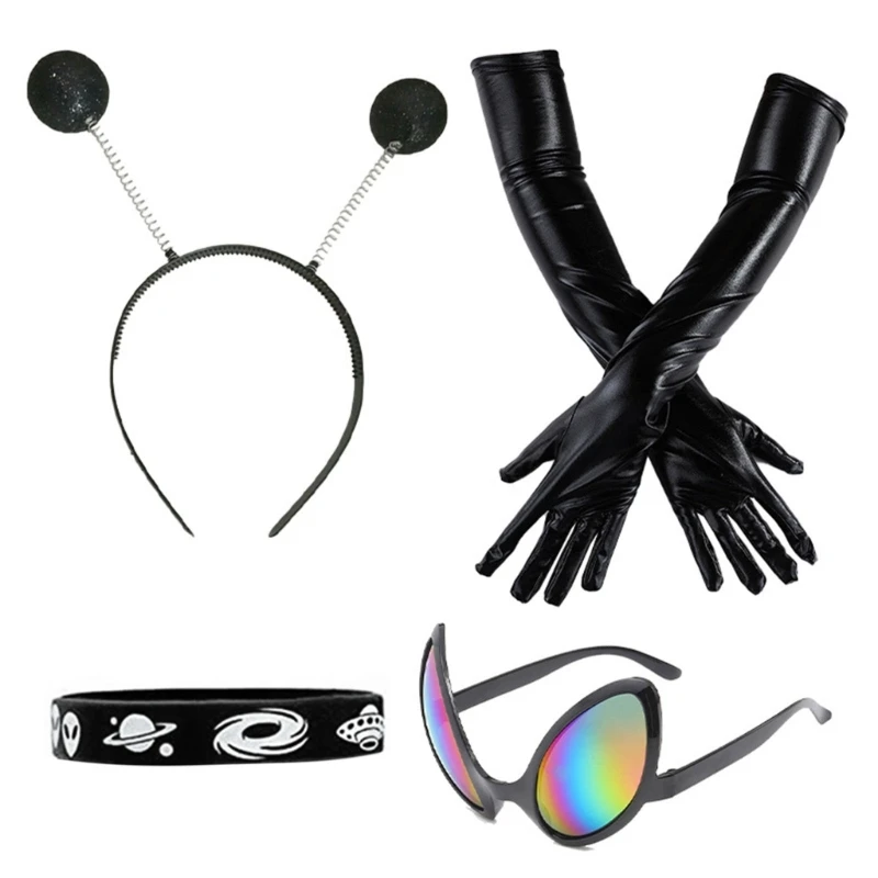 OUOQI Ensemble Costume Alien,Costume D'alien Accessoires,Antenne