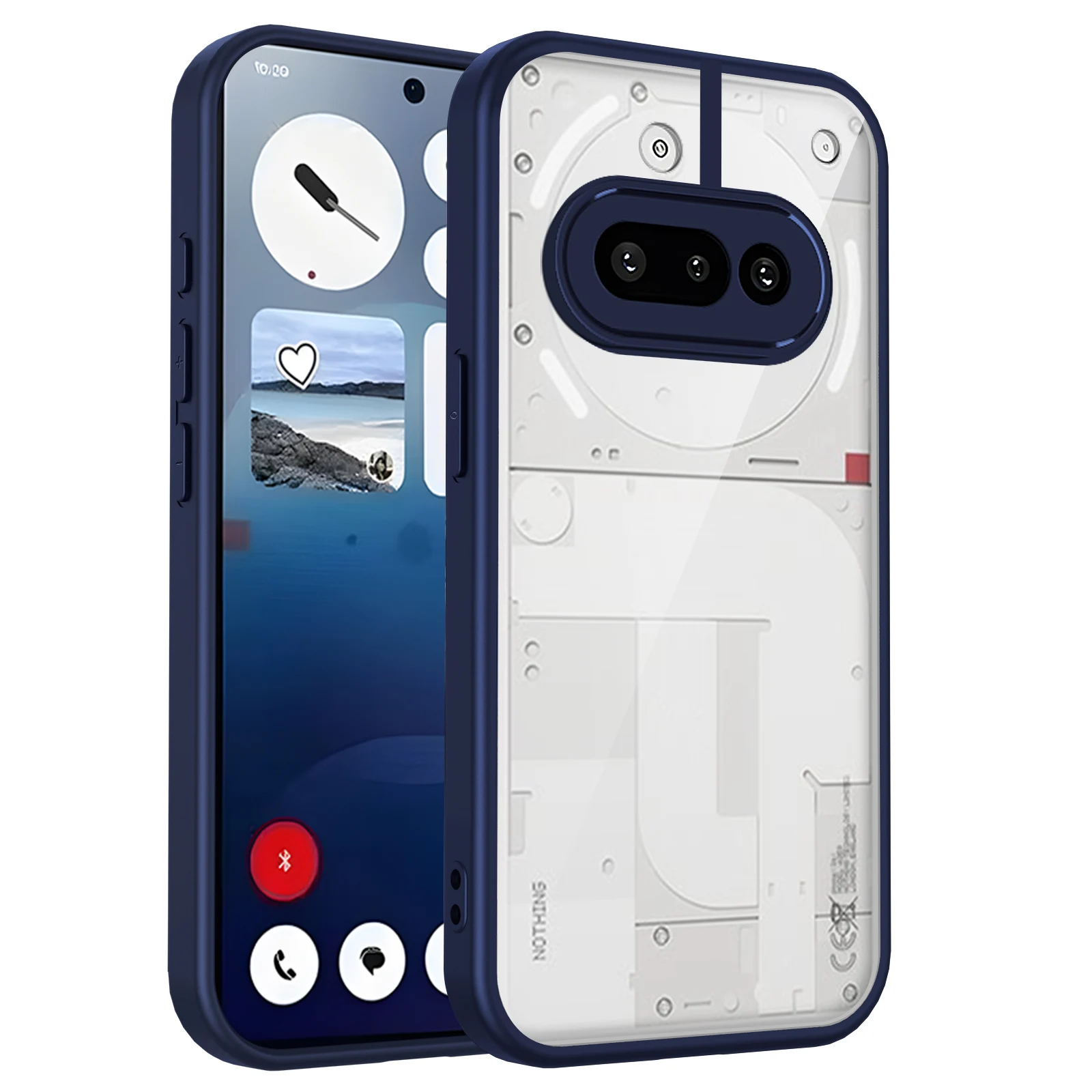 Transparent Shockproof Protective Back Cover Case