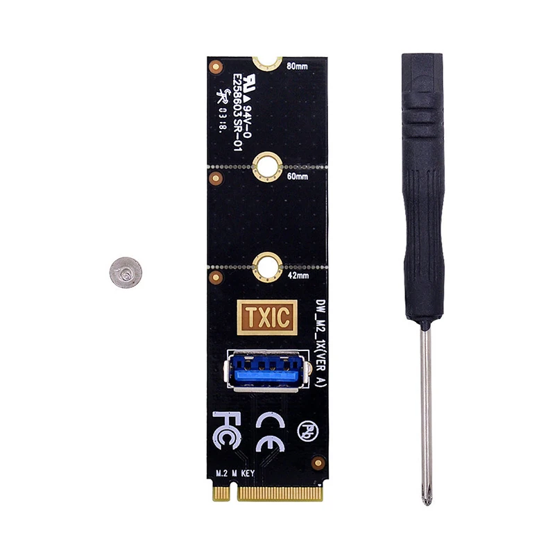 

NGFF M.2 to USB 3.0 PCI Express Converter Adapter M.2/NGFF to Port Mining Graphics Card Expansion Card