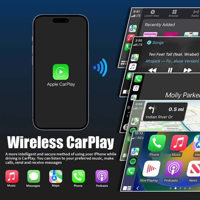 2025 Wireless Android Auto carplay for Acura RDX MDX ILX RLX TLX Accor Odyssey Mirror Link AirPlay Car play Navigation Function 3