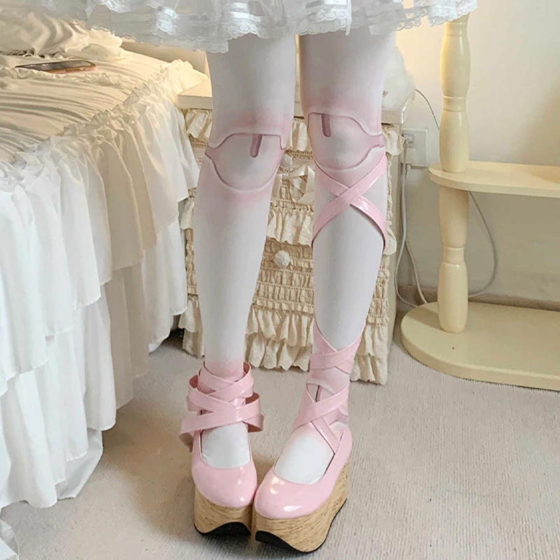 1 paar Harajuku Neuheit Lolita Strumpfhosen Japanische Gothic Anime Lange Röhre Socken Jointed Puppe Stil Strumpfhosen Cosplay Strumpf – Detail 5