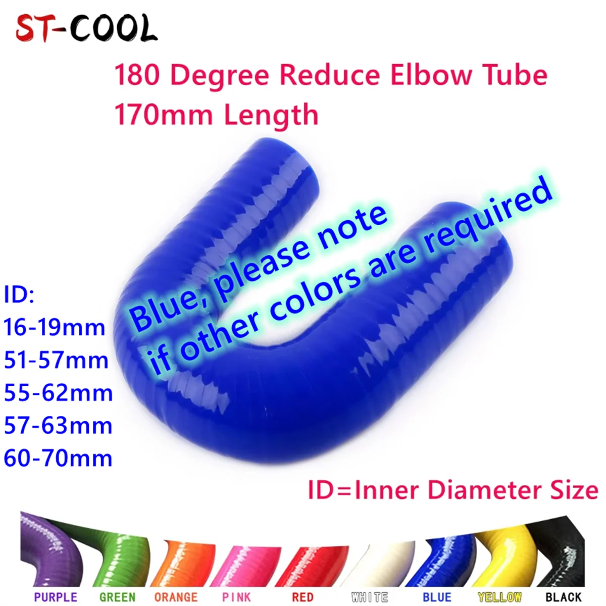 Luchtinlaatslang 90 Graden Siliconen Slang Elleboog Rubberen Joiner Bocht Buis Slang Connector Intercooler Turbo Luchtinlaatleiding 38/45/63/76/83/89 MM Luchtinlaatpijp (Maat : 90 degrees 70mm BL