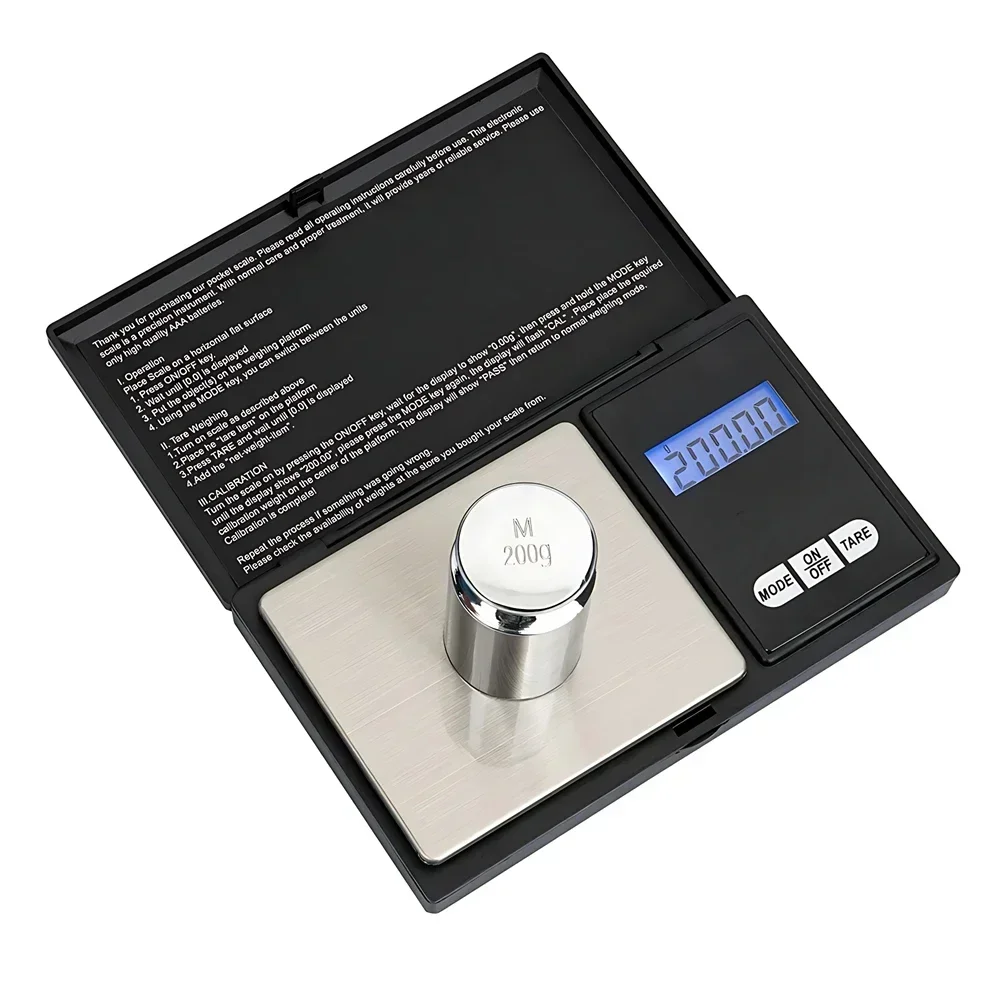 주얼리 그램 무게추, 정밀 LCD 미니 디지털 체중계, 고정밀 백라이트 전기 포켓, 200g, 500g, 0.01g