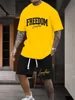 Two-piece Set New York Letter Print Men's Short Sleeve And Shorts Set Everyday Casual Men's T-shirt Street Fashion Sports Shorts 5
