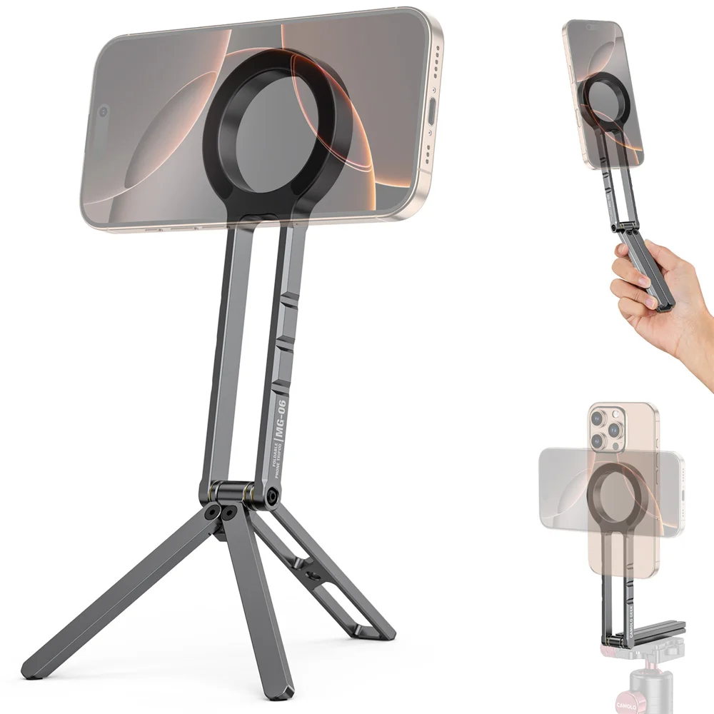 Magnetic Phone Tripod Holder for iPhone Android