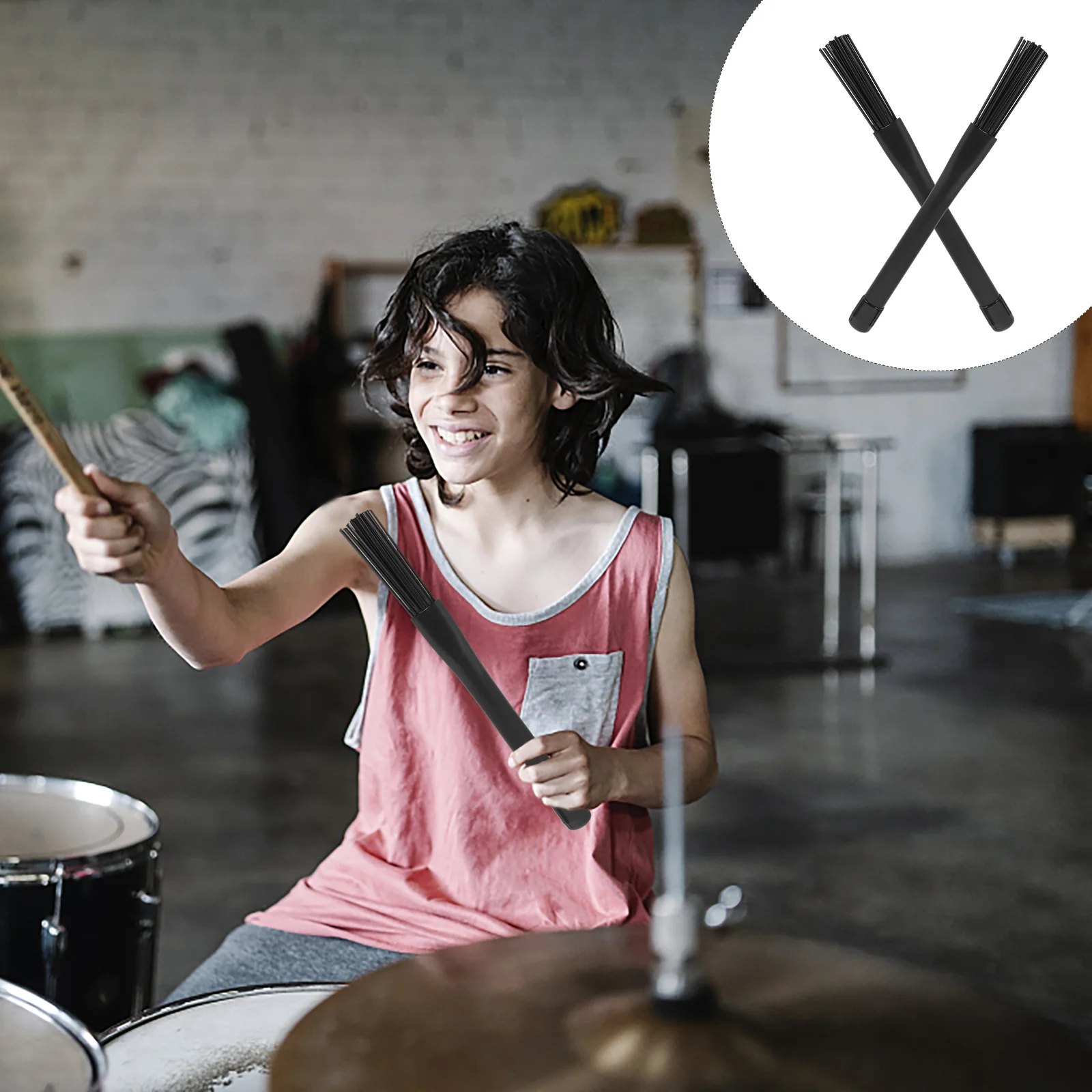 

1 Pair Telescopic Drum Set Drum Brush for Jazz Drum Universal Drum Accessories