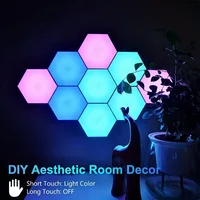 1pc Touch Sensitive Night RGB Lighting, Geometric Module DIY Assembly Night Light,For Living Room, Bedrooms, DIY Lovers 1