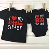 1PC Matching T Shirts Sibling Sisters Brother T-shirt I Love My Big Sister Family Clothing Kids Boys Clothes Baby Bodysuits 3