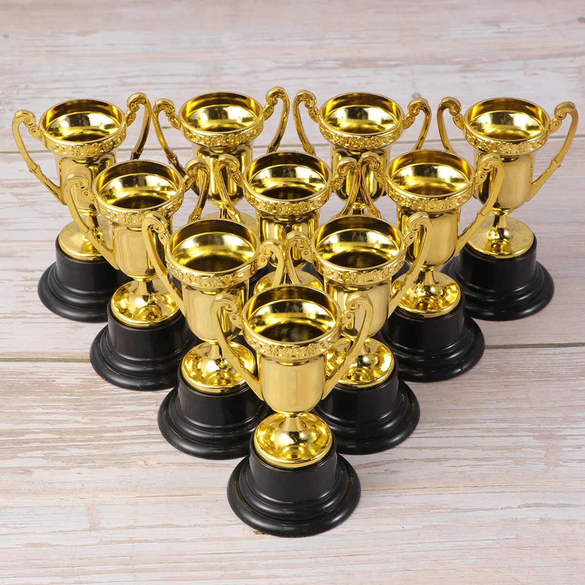 

25pcs Plastic Mini Trophy Student Sports Award Trophy With Base Reward Competitions Children Toys For Game School Kindergarten
