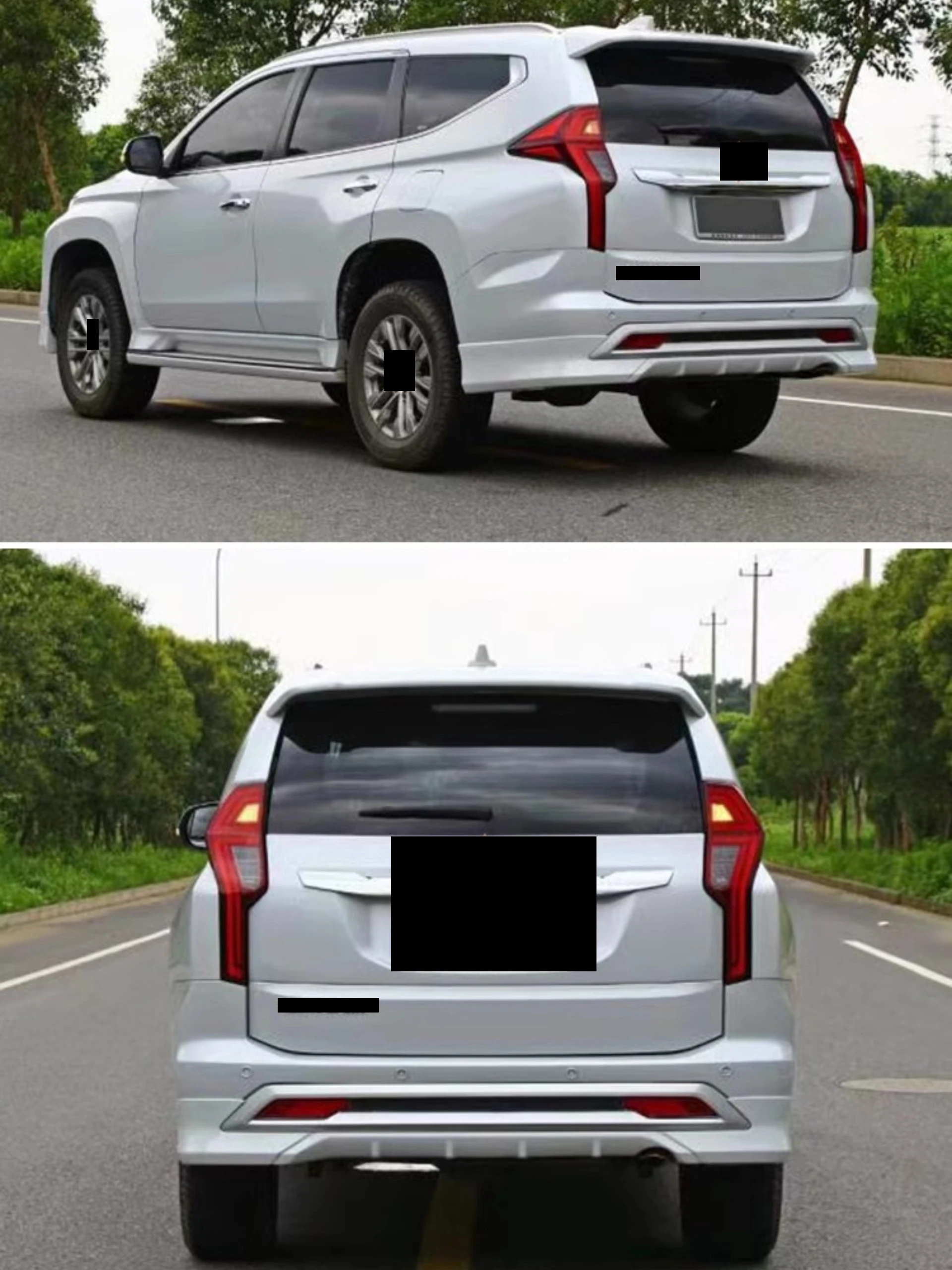 Front Rear Lip Top Grille Radiator Grill Tail Wing Spoiler for Mitsubishi Pajero 2020 Modified Body Kit Car Accessories